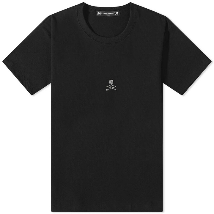 Photo: MASTERMIND WORLD Men's Glass Beads Logo T-Shirt in Black