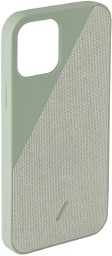 Native Union Green CLIC Canvas iPhone 12/12 Pro Case