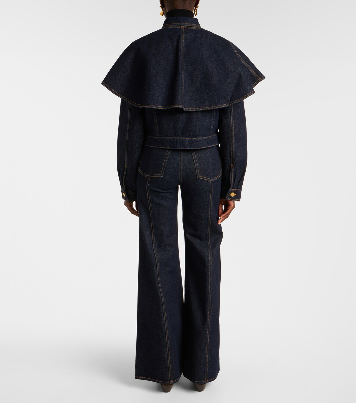 Ulla Johnson Agata caped denim jacket