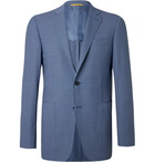 Canali - Kei Slim-Fit Puppytooth Super 130s Wool Blazer - Blue