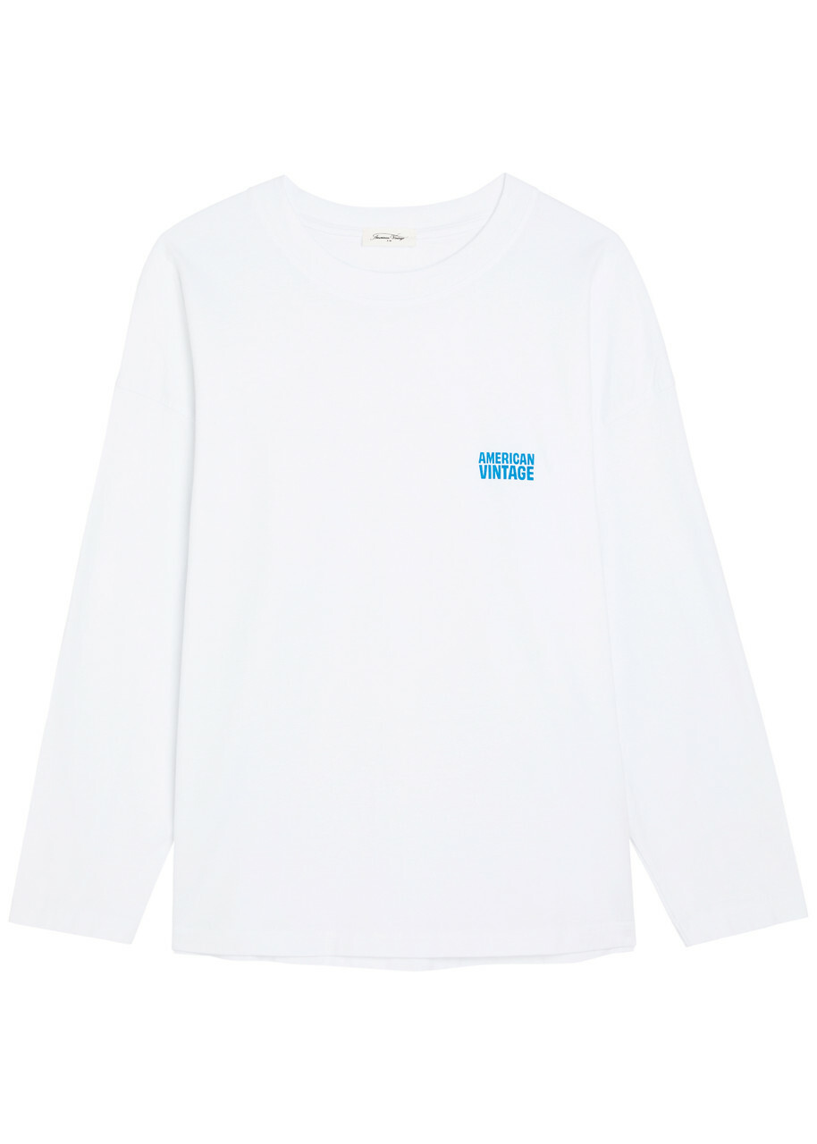 American Vintage Gixy Logo-print Cotton T-shirt White