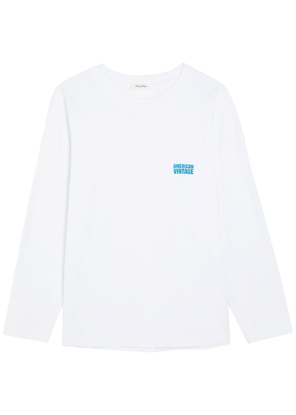 Photo: American Vintage Gixy Logo-print Cotton T-shirt White