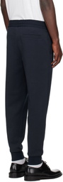 BOSS Navy Drawstring Jersey Cotton Sweatpants