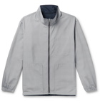 Club Monaco - Reversible Matte-Shell and Prince of Wales Checked Woven Track Jacket - Gray