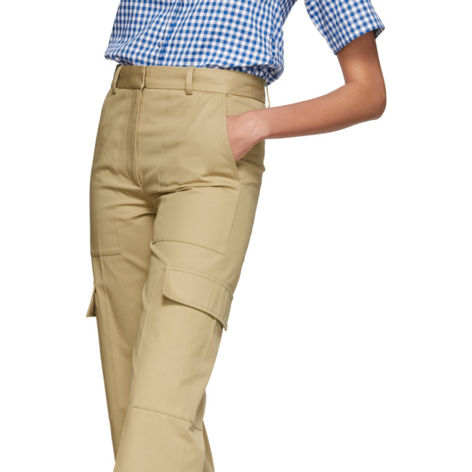 Ports 1961 Beige Wide Long Trousers