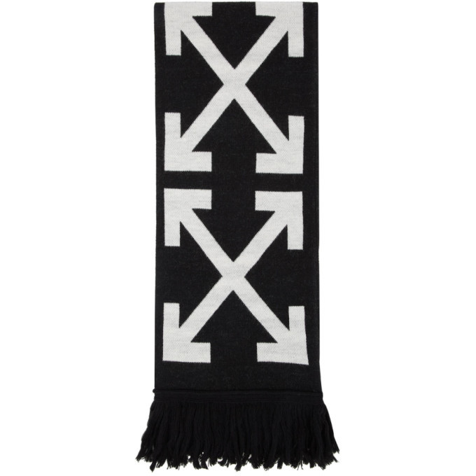 Off-White Black and White Arrows Scarf Off-White