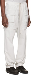 Rick Owens DRKSHDW Off-White Temple Creatch Drawstring Cargo Pants