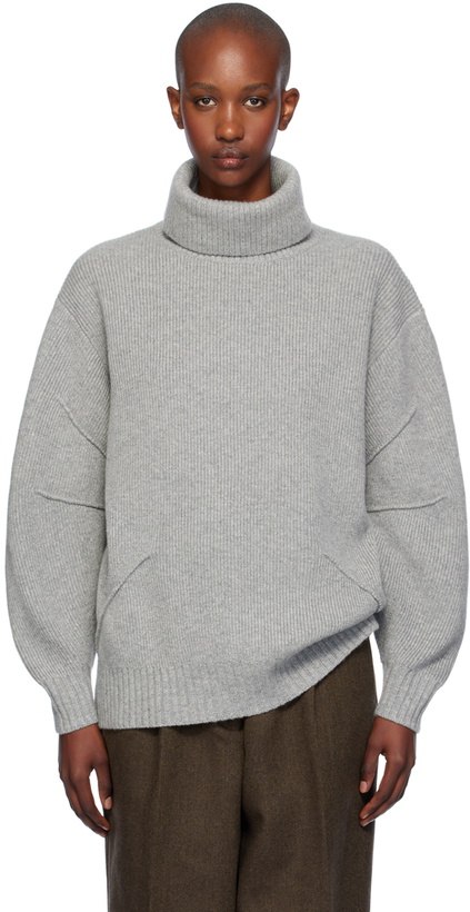 Photo: Helmut Lang Gray Apex Turtleneck