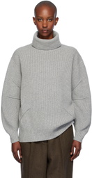 Helmut Lang Gray Apex Turtleneck