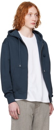 Maison Kitsuné Navy Bold Fox Head Comfort Zipped Hoodie