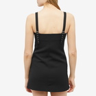 Courreges Women's Courrèges Twill Suspenders Trapeze Dress in Black