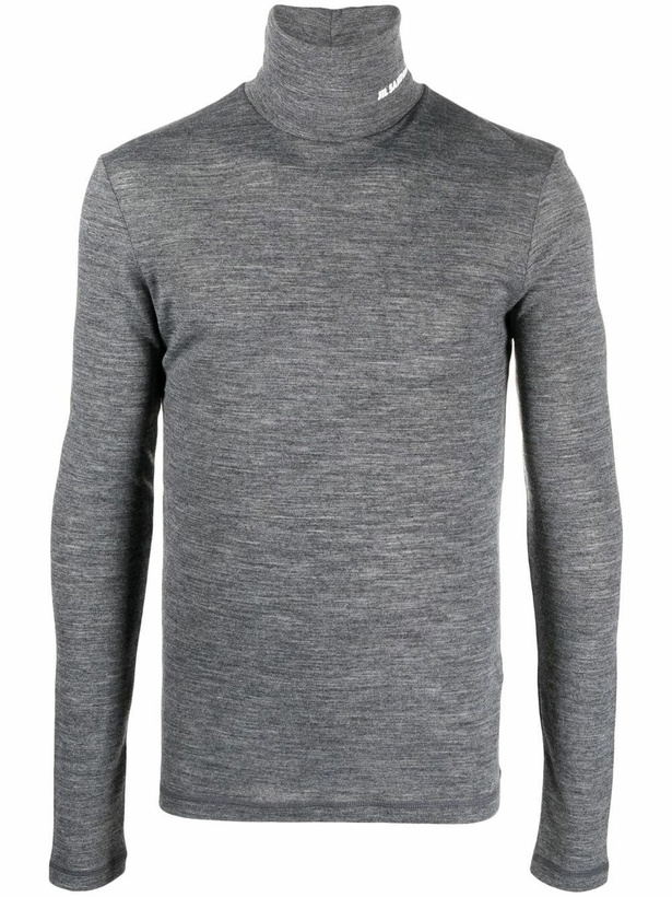 Photo: Jil Sander Melange Grey Polyester Blend Sweater