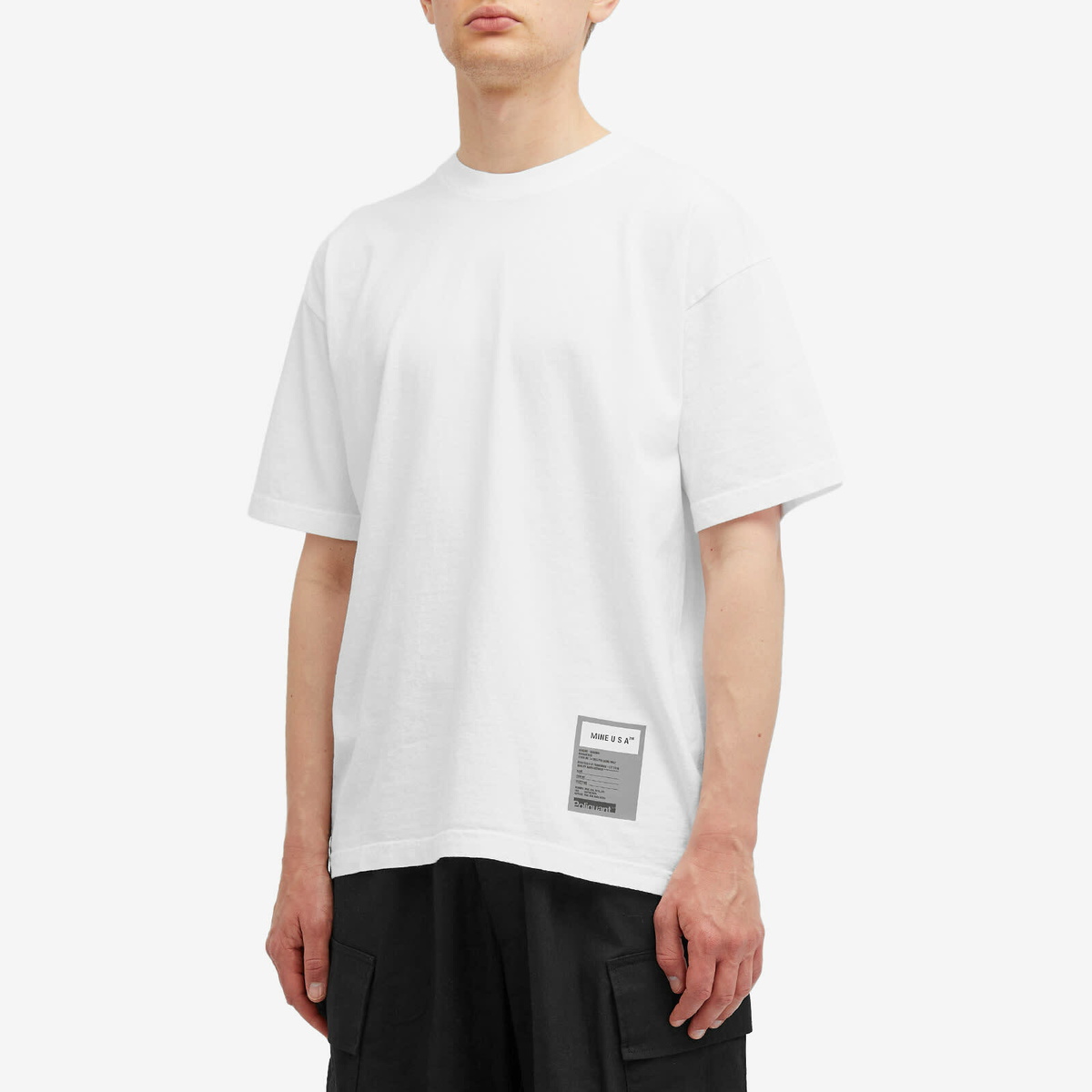 Poliquant Men's Mine Print T-Shirt in White