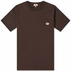 Armor-Lux Men's Organic Logo Pocket T-Shirt in Moka