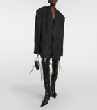 Balenciaga - Cagole leather over-the-knee boots