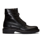 Dries Van Noten Black Lace-Up Combat Boots