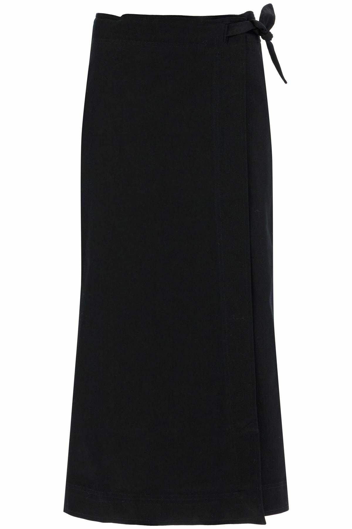 Ganni Gray Recycled Polyester Long Skirt