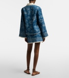 Alémais Lucky printed linen miniskirt