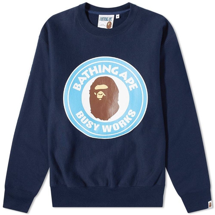 Photo: A Bathing Ape Classic Busy Works Relaxed Fit Crew Sweat