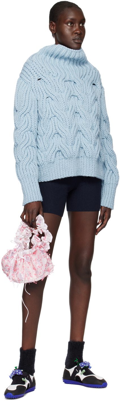 Cecilie Bahnsen Blue India Turtleneck Cecilie Bahnsen