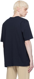 Dries Van Noten Navy Dropped Shoulders T-Shirt