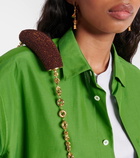 Loewe Squeeze Fruit Mini beaded leather tote bag