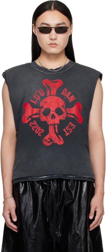 Photo: LU'U DAN Gray Wadded Sleeveless T-shirt