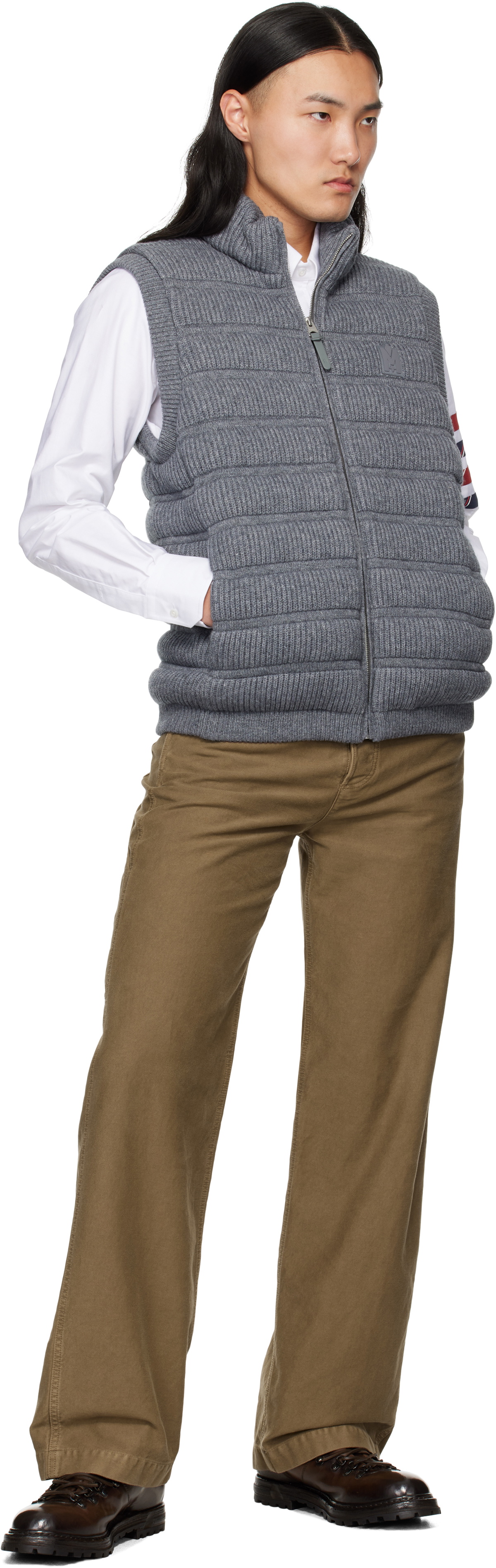 MACKAGE Gray Alan Cashmere Light Down Vest