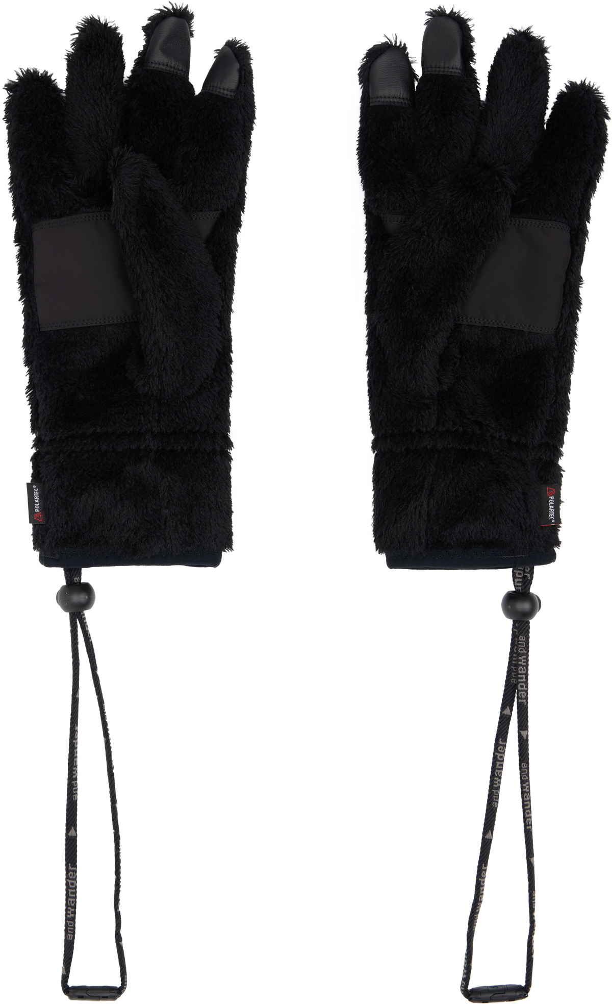 and wander Black High Loft Fleece Gloves