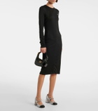 Miu Miu Knitted silk midi dress