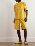 Marni - No Vacancy Inn Cotton-Blend Terry-Jacquard T-Shirt - Yellow