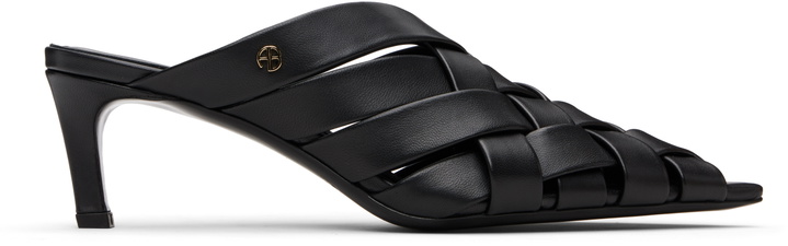 Photo: ANINE BING Black Eve Mule Heeled Sandals