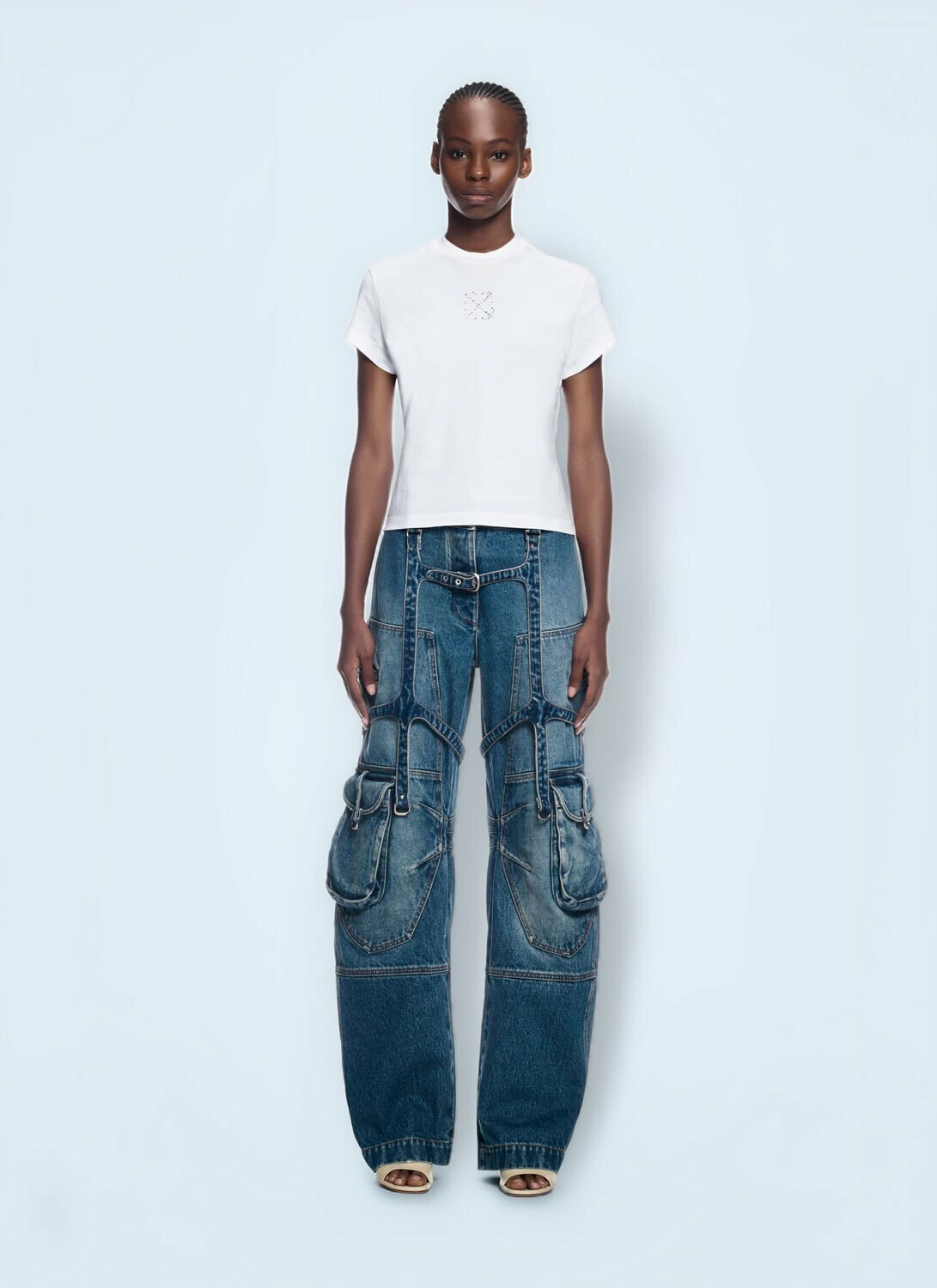 OFF WHITE Jewel Mini Arrow Fitted T-Shirt
