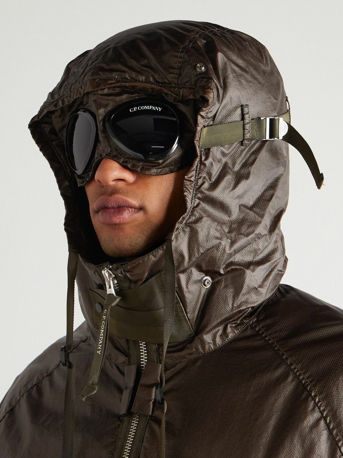 C.P. Company - Opal Textured-Shell Down Hooded Jacket - Green C.P.