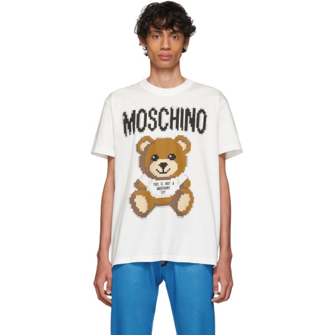 Photo: Moschino White The Sims Edition Pixel Teddy T-Shirt