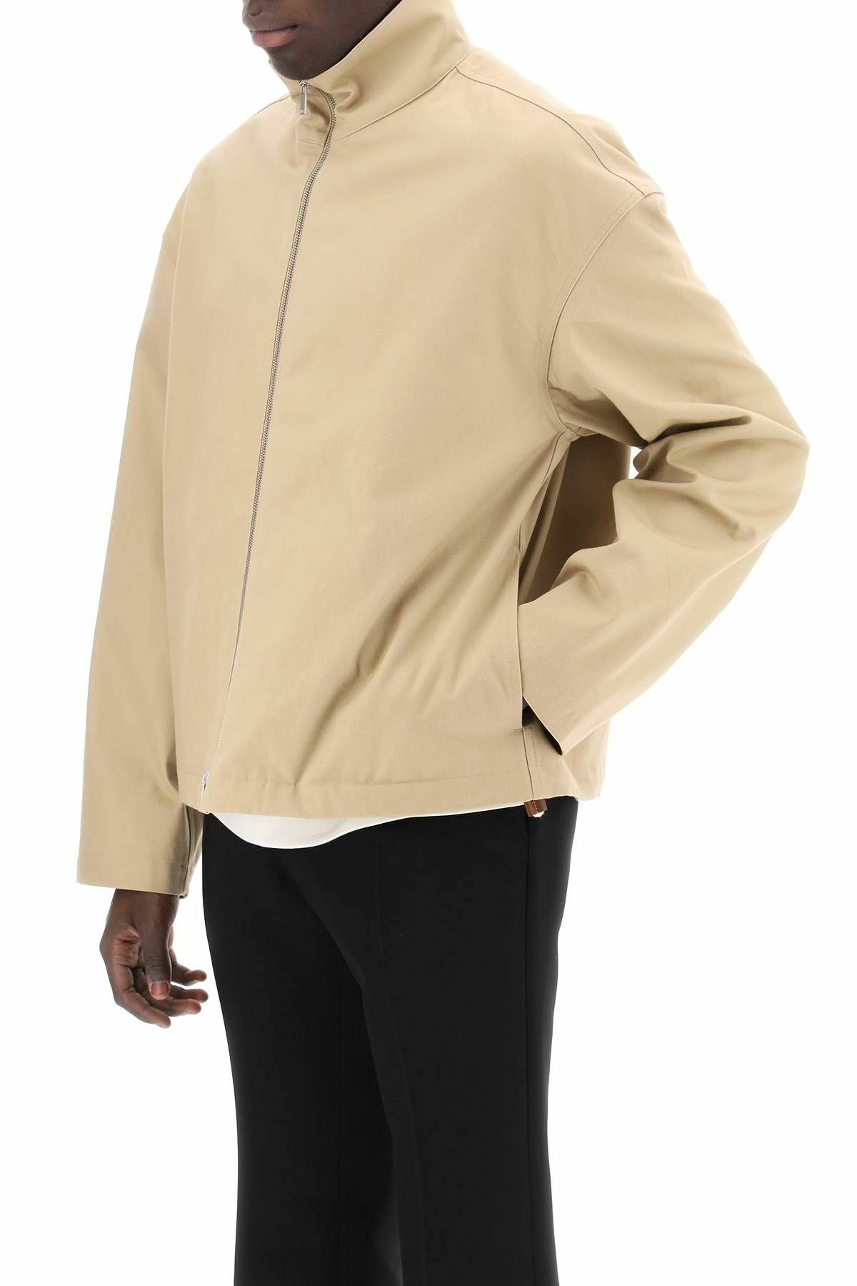 JIL SANDER boxy high-neck jacket Beige Jil Sander
