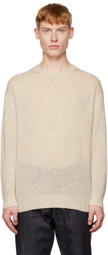 AURALEE Off-White Crewneck Sweater