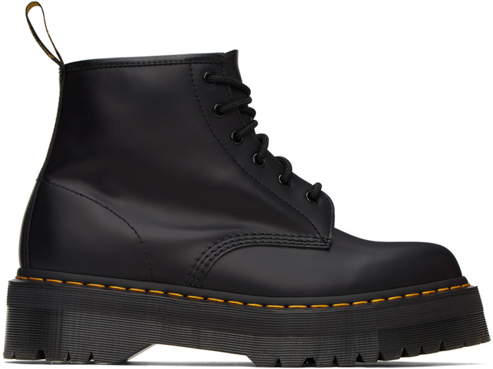 Photo: Dr. Martens Black 101 Quad Platform Ankle Boots