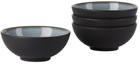 JAR CERAMISTES Blue & Black Tourron Fruit Cup Bowl Set