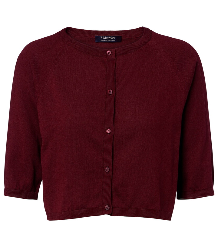 Photo: 'S Max Mara Cropped cotton, silk, and cashmere cardigan