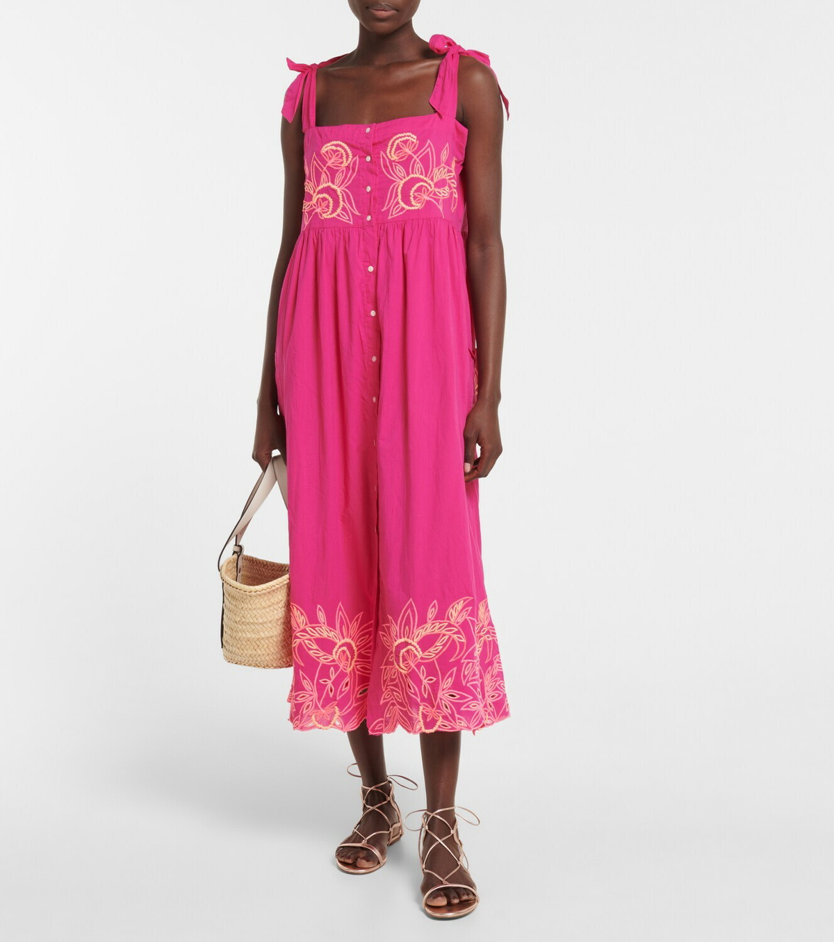 strapless open back dress Stylish Hot Pink Dress