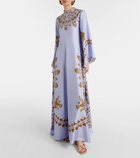 La DoubleJ Magnifico printed silk twill kaftan