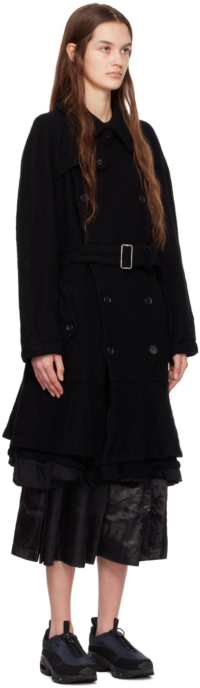 Comme des Garçons Black Black Double-Breasted Coat