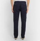 James Perse - Slim-Fit Garment-Dyed Linen and Cotton-Blend Cargo Trousers - Navy
