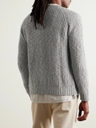 Incotex - Zanone Ribbed Wool Cardigan - Gray