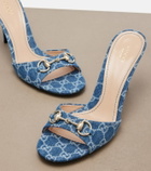 Gucci Erin Horsebit GG denim mules