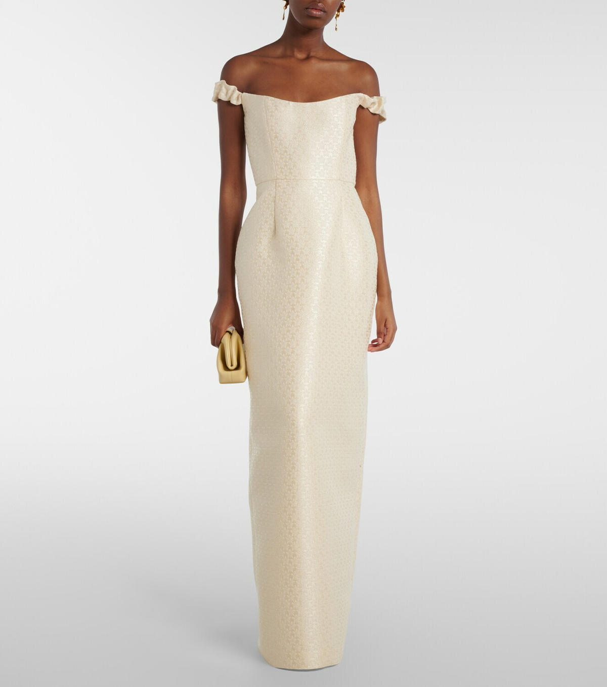 Markarian Bridal Yolanda brocade off-shoulder gown