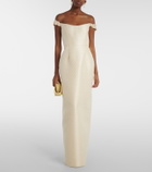 Markarian Bridal Yolanda brocade off-shoulder gown