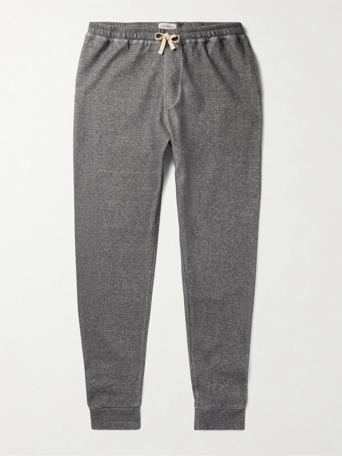 Oliver Spencer Loungewear - Slim-Fit Tapered Recycled Cotton-Blend Jersey  Sweatpants - Gray Oliver Spencer Loungewear