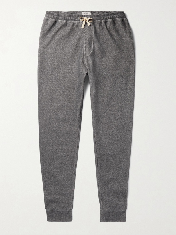 Photo: Oliver Spencer Loungewear - Slim-Fit Tapered Recycled Cotton-Blend Jersey Sweatpants - Gray